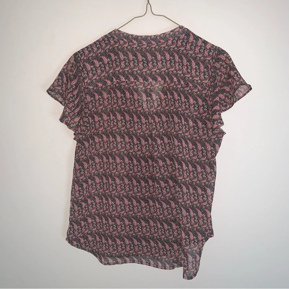 Banana Republic Pink Pattern Button Up Blouse Shirt S - Picture 2 of 7